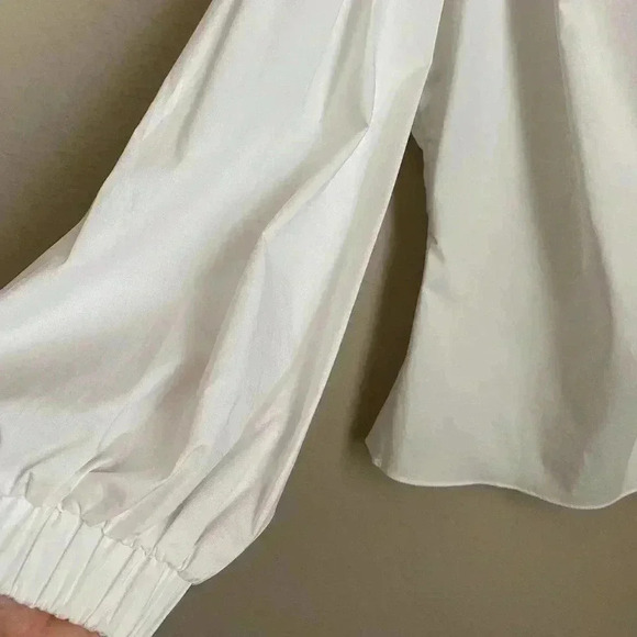 1. State Ruffle Edge One Shoulder Shirting Top - Picture 8 of 10